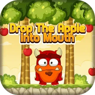 Drop the apple into mouth